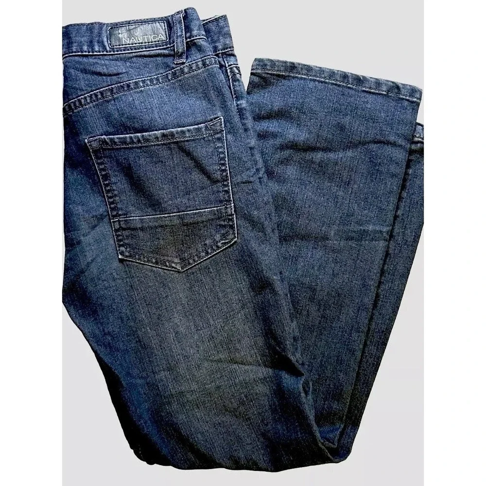 Nautica - Jeans - Boys - Youth - Size 12 - Blue Denim - Straight Fit - Stretch